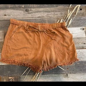 Sea Side Frayed Shorts - Clay - Large